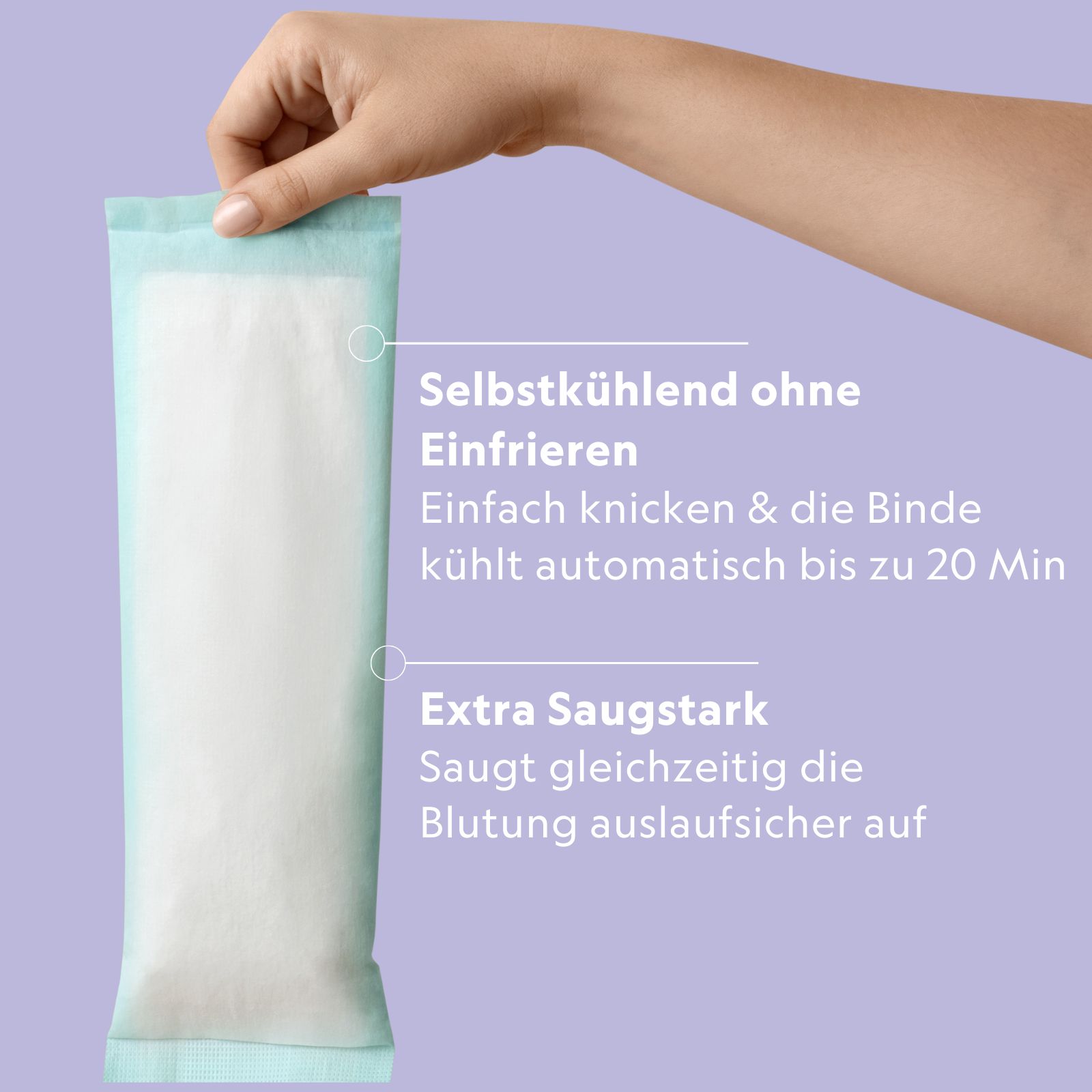 MyClarella® Wochenbett-Kühlbinden absorbierend & selbstkühlend