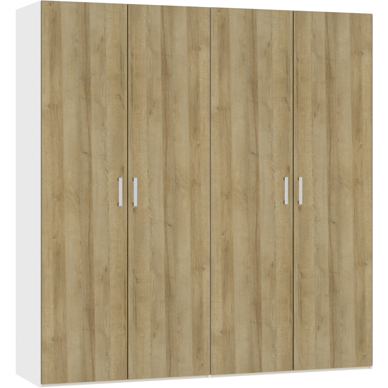 Schrank Schweizer 110 Eiche Natur weiss 102 x 215 x 59 cm, 102 cm