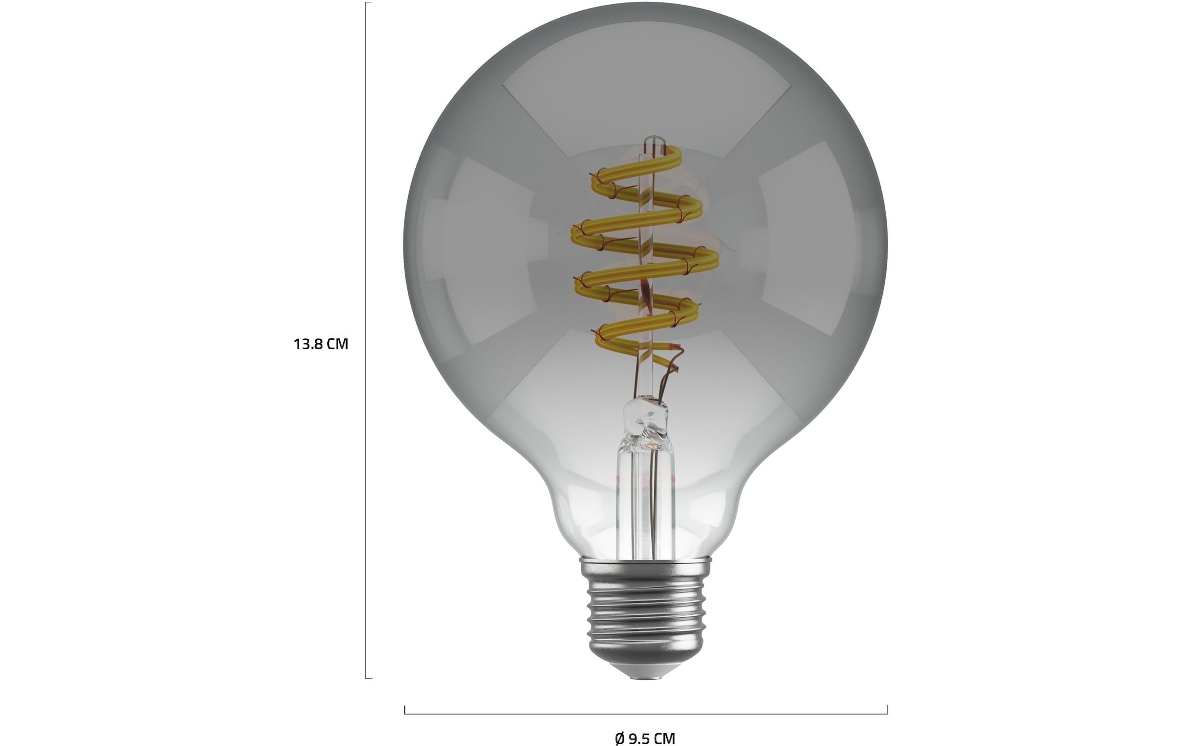 Hombli LED-Leuchtmittel »Smart Filament Bulb E27 Smokey Globe« E27 1 Stk. Kaltweiss | Neutralweiss | Tageslichtweiss | Warmweiss