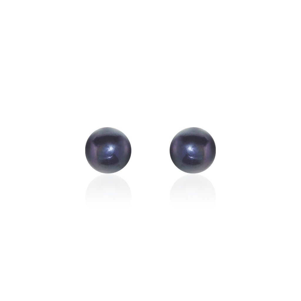 Boucles D'oreilles Puces Micaelle Teintees Or Jaune Perle De Culture