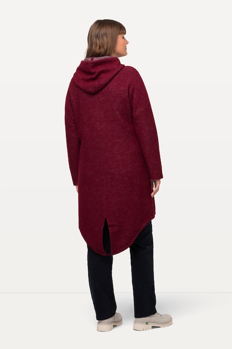 Jacke, Boiled Wool, Oversized, Kapuze, Egg-Shape