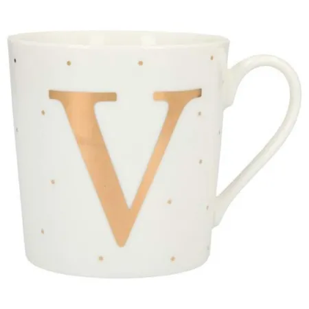 Depesche Porzellan Becher mit Buchstaben - V