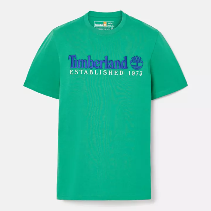 Camiseta masculina verde da equipe Est. 1973.