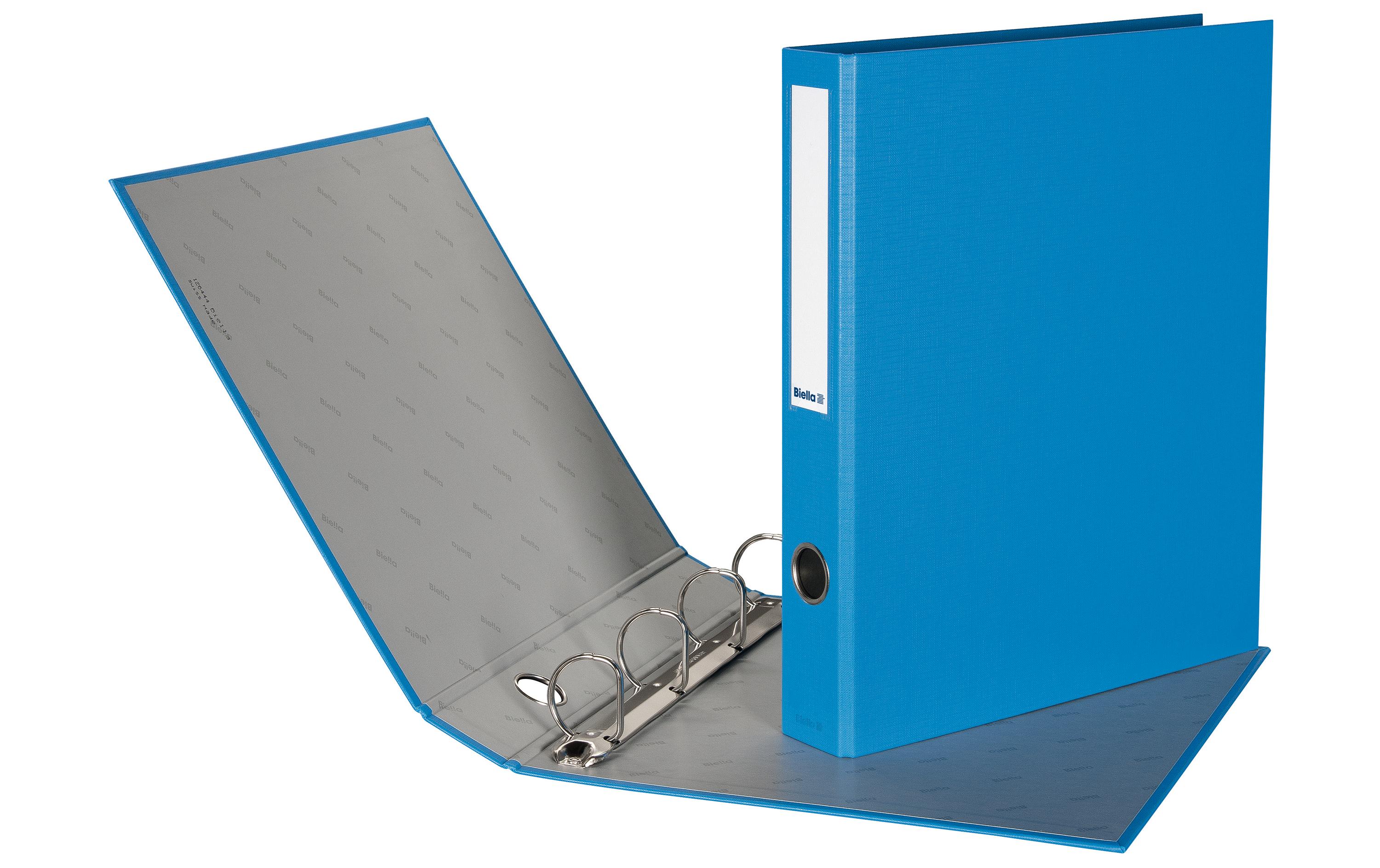 Zeigebuch Dinor-Quatro A4 4 cm, Blau4-Ring-Kombi-Mechanik