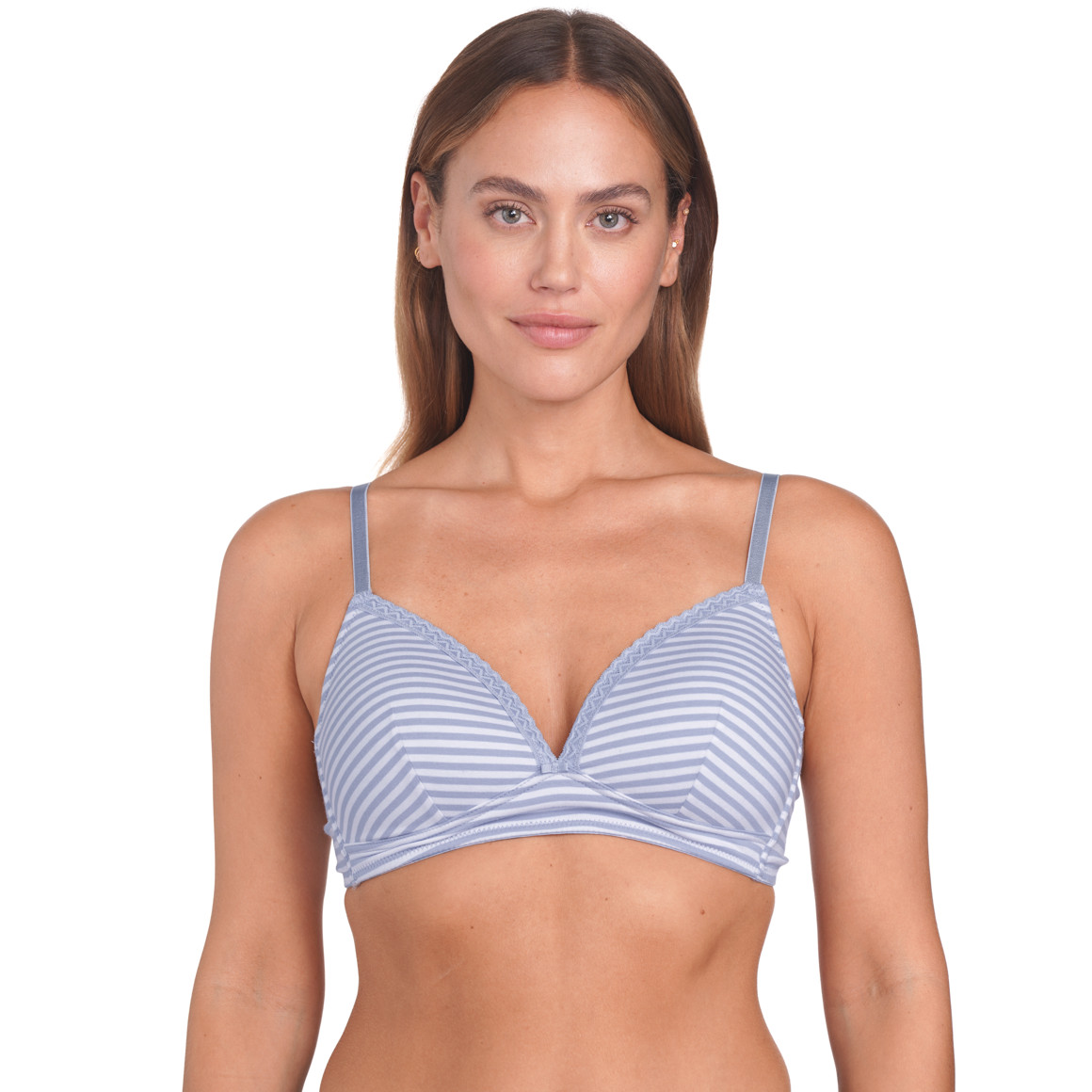 Famy 2 Damen Soft-BHs im Set hellblau / weiss