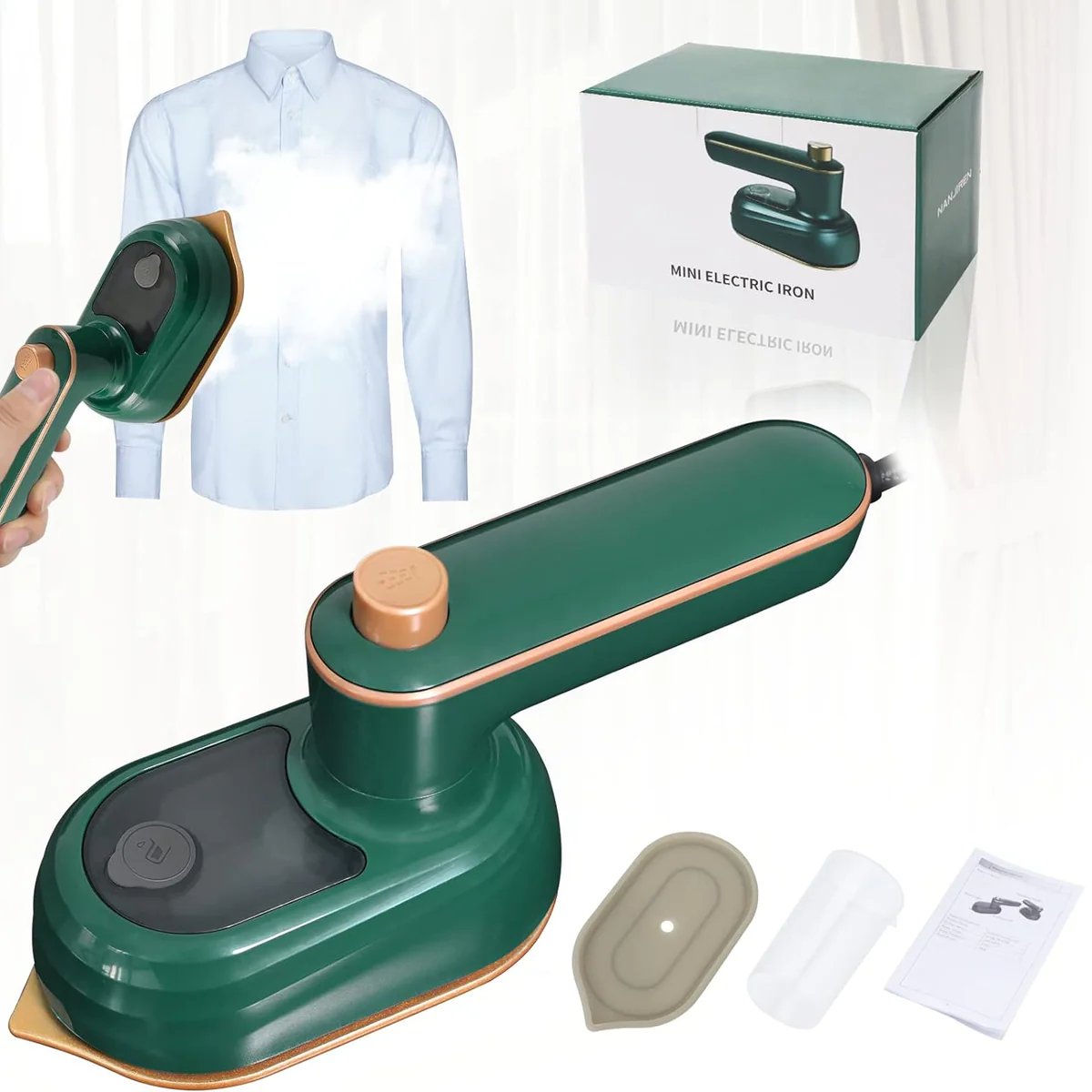 Mini Défroisseur Vapeur de 50 ml 33W vert Vendos85
