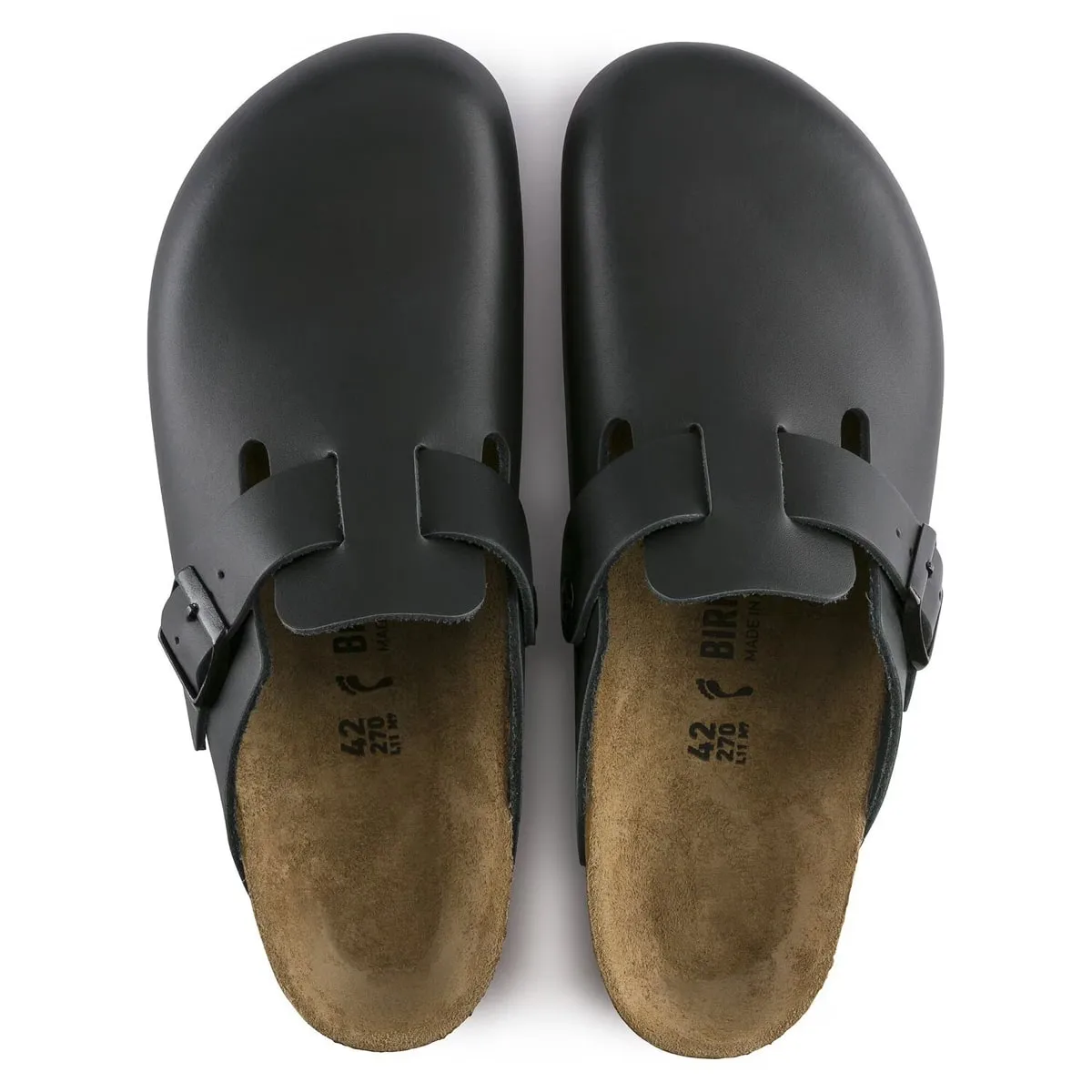 Birkenstock Boston Natural Leather regular Black