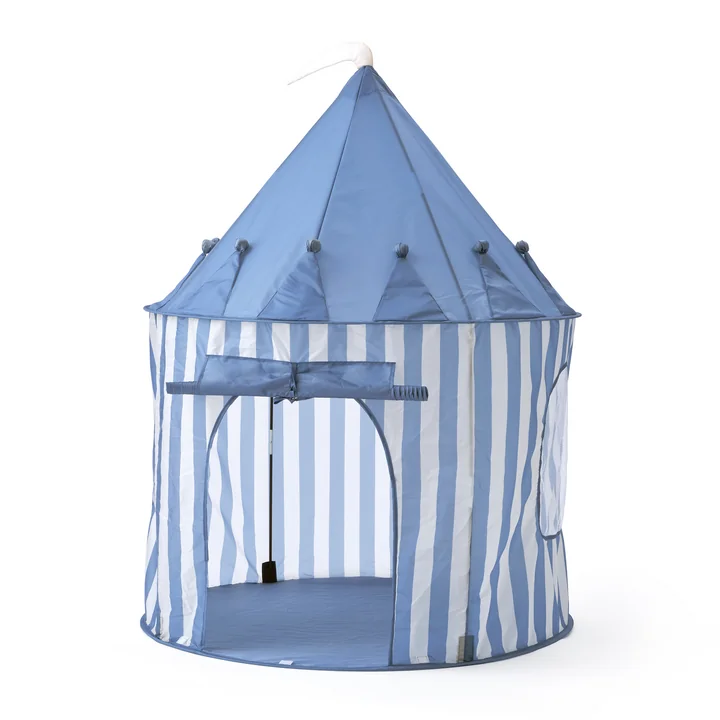 Kids Concept - Star Spielzelt, Ø 100 x H 130 cm, blau gestreift