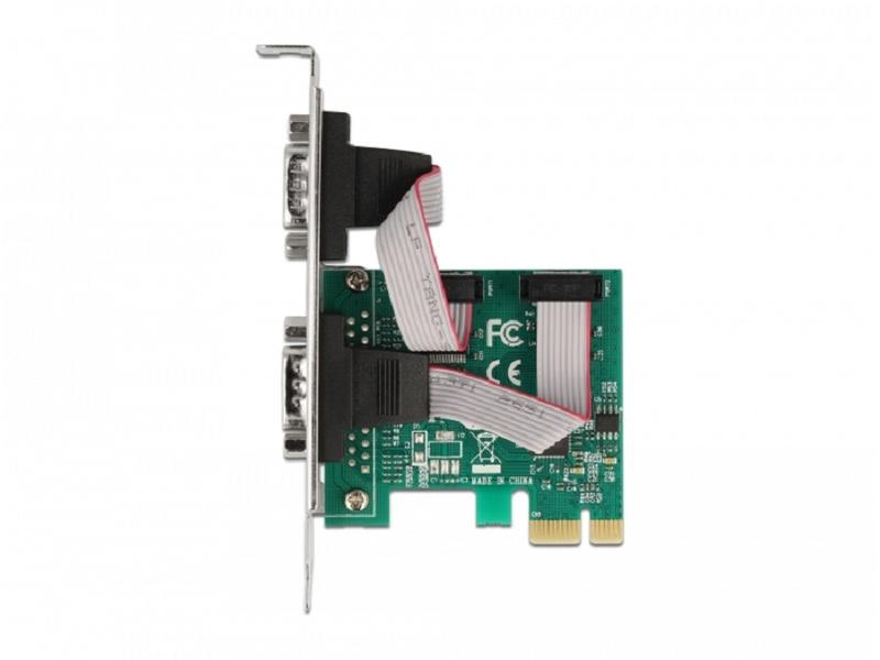 Delock PCI-Express-Karte 90046 2x Seriell / RS232 PCIe-Schnittstellenerweiterungskarte: 2x RS-232