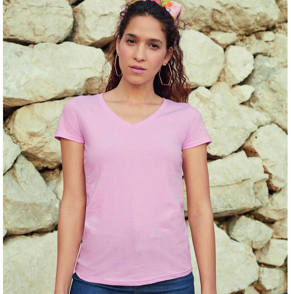 Fruit of the Loom SC601 - Tee Shirt Col V Femme