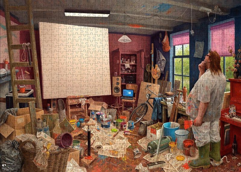 Wachten op Inspiratie Puzzel (1000 stukjes) - Marius van Dokkum
