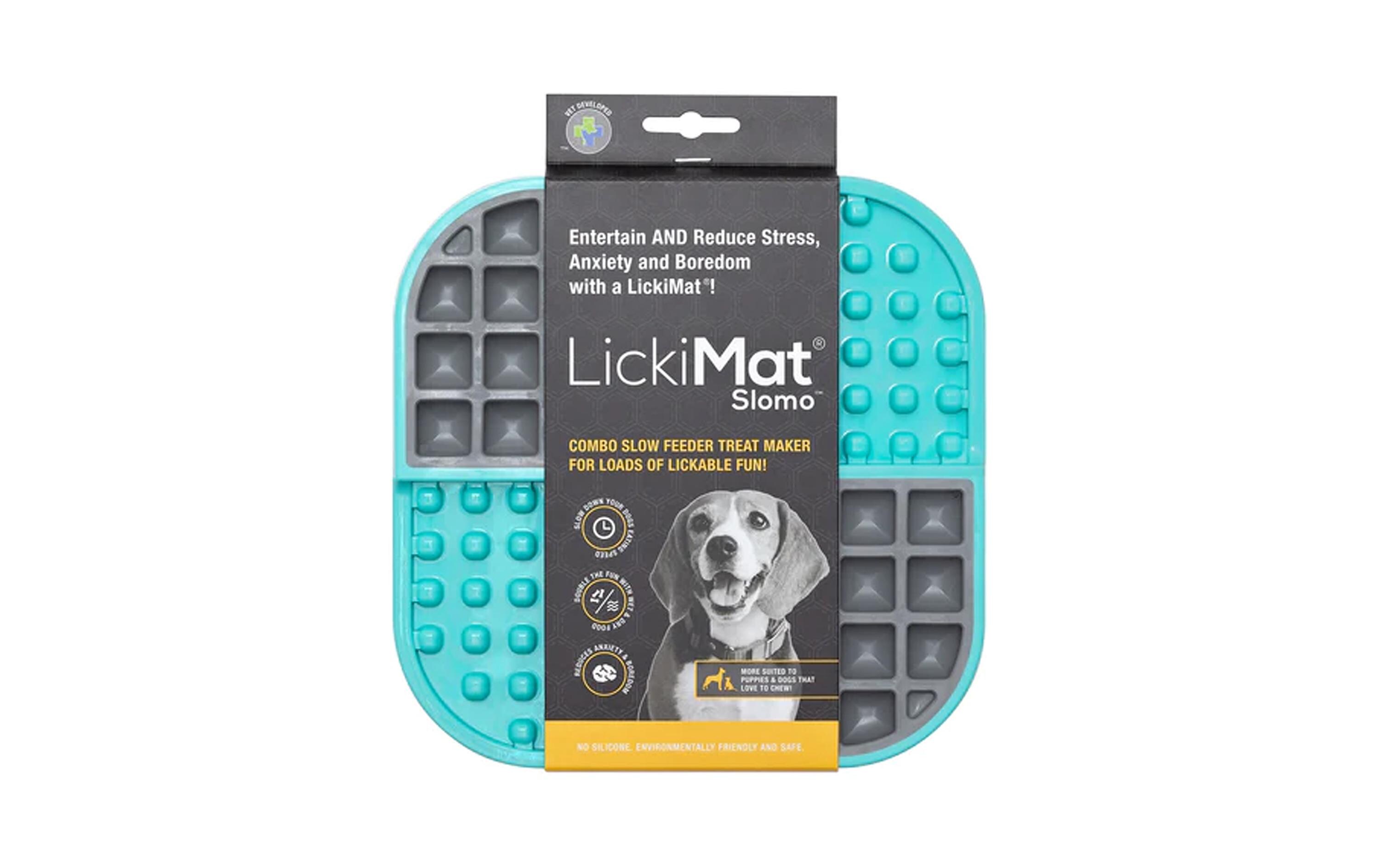 Futtermatte Slomo 20 x 20 cm, TürkisSchleckmatte für Hunde