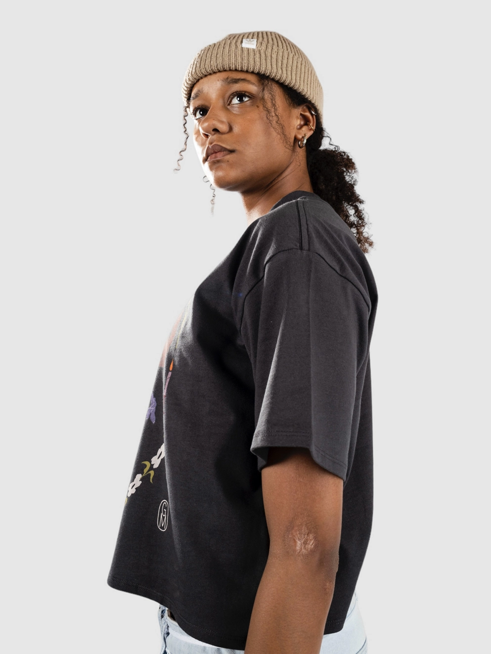 RVCA Gabrielle Monceaux Kinney T-Shirt washed black