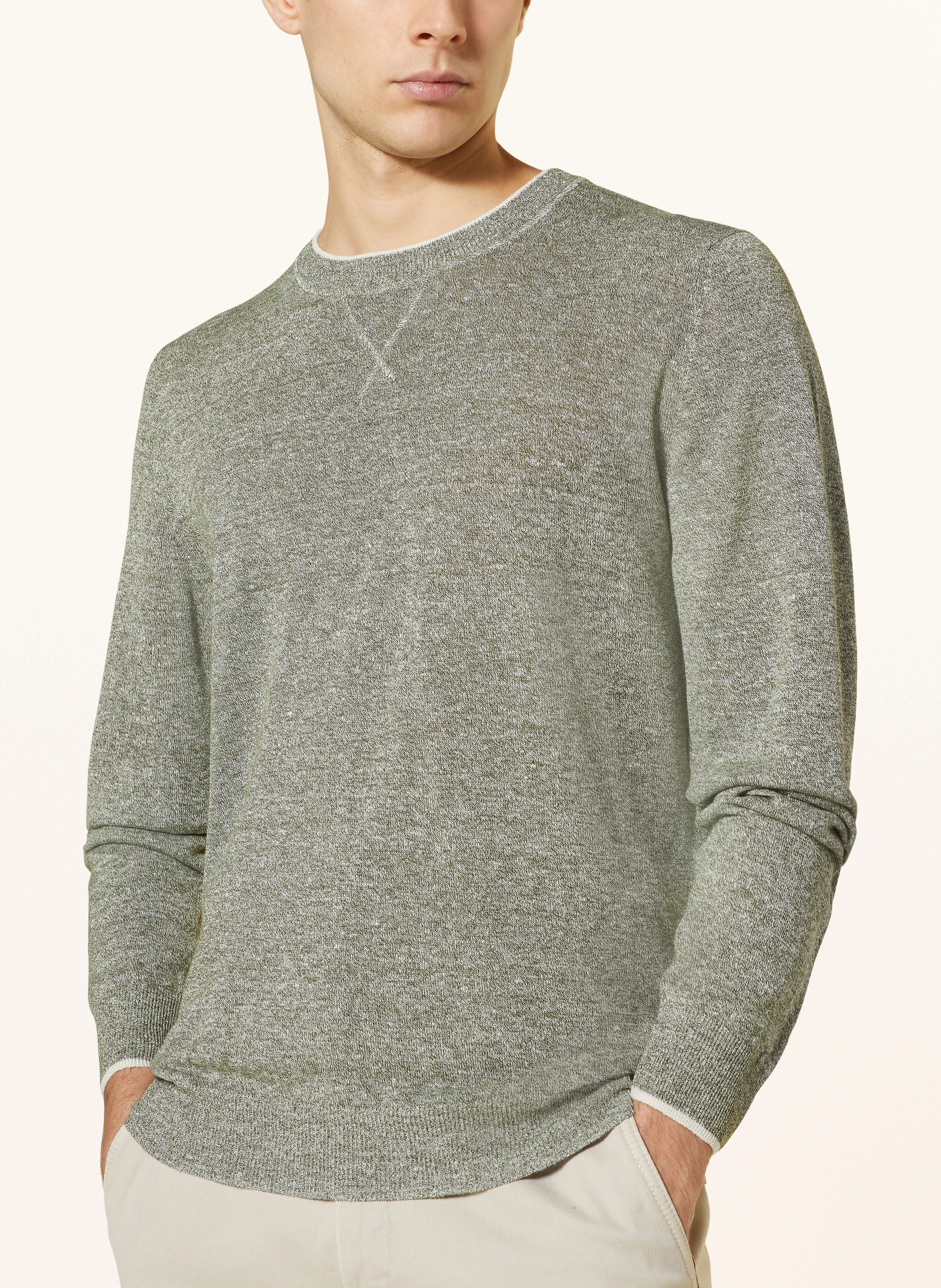 FEDELI Pullover mit Leinen