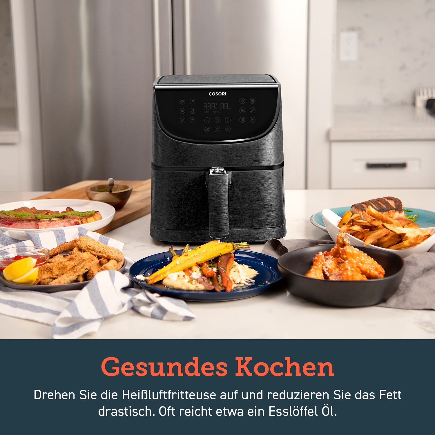 COSORI 3,5-Liter Heißluftfritteuse Schwarz