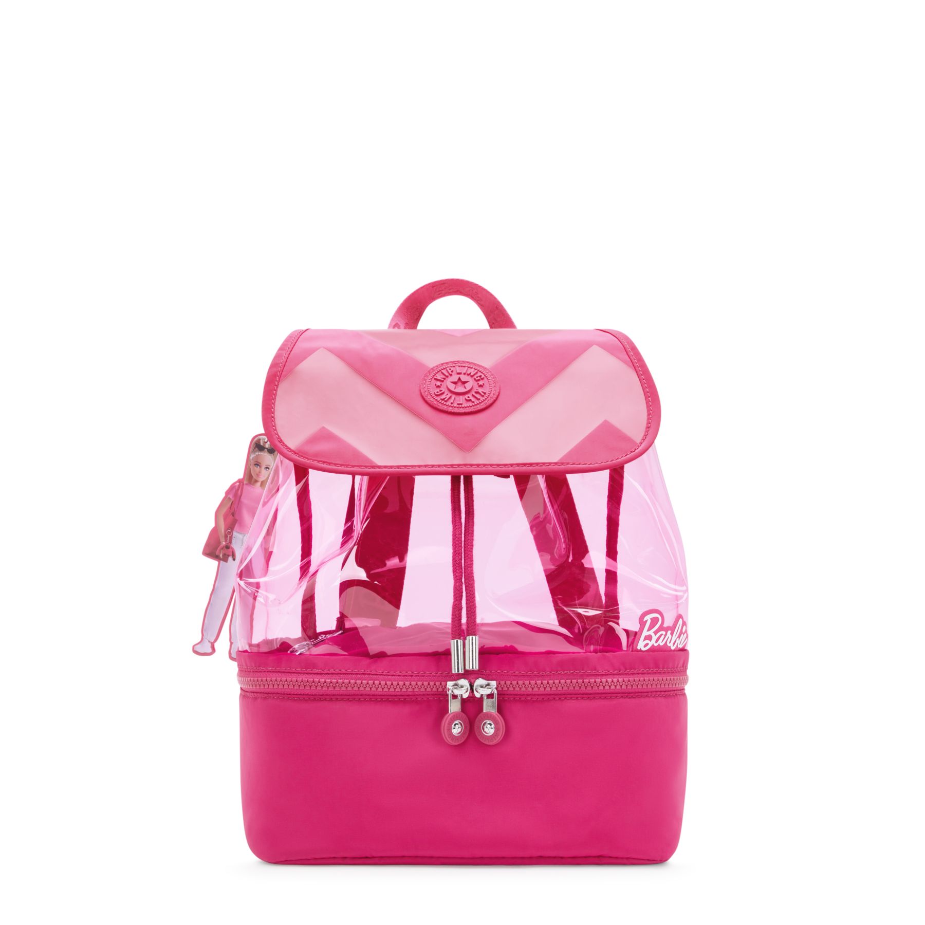 DARLEE Sac à dos Barbie™ moyen avec deux compartiments principaux - Power Pink Transpant