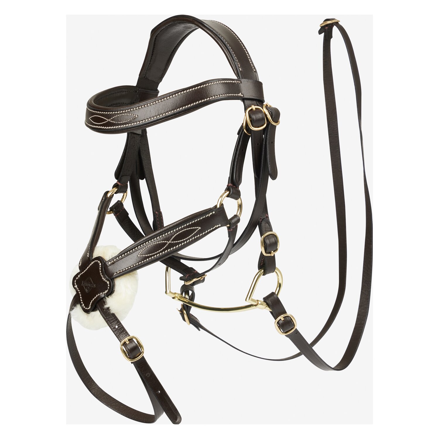 LeMieux Trensenzaum mexikanisch für Hobby Horse  - braun - Einheitsgröße