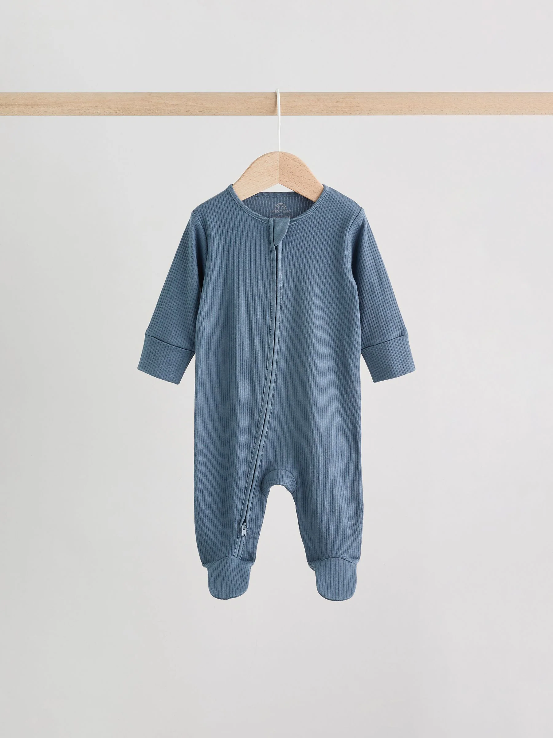 Blauw - Babypyjama's met tweewegrits (0-2jr)
