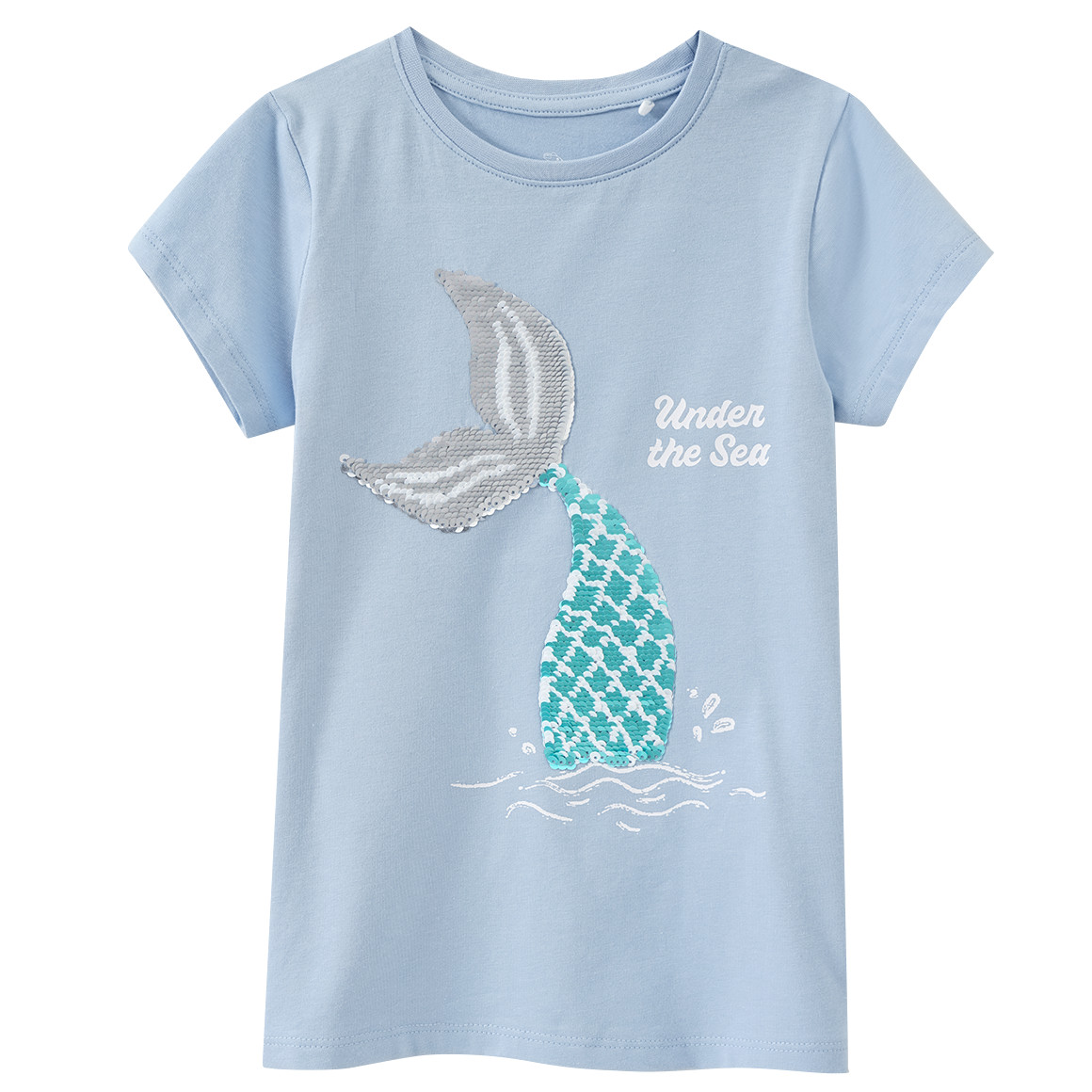 Topolino Mädchen T-Shirt mit Wendepailletten hellblau