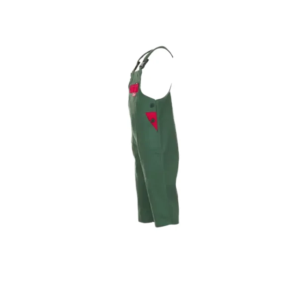 0166 Børne overall grøn/rød