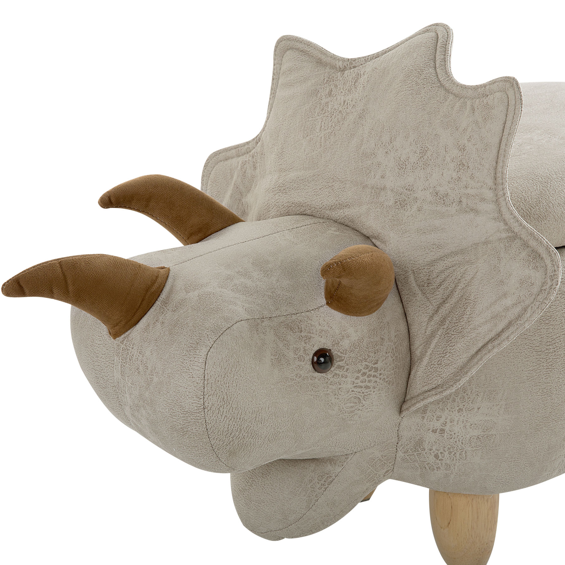 Beliani - TRICERATOPS - Hocker - Lichtgrijs - Polyester