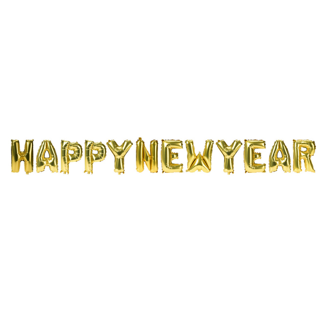 Folienballon-Set - Happy New Year - ca. 40 cm