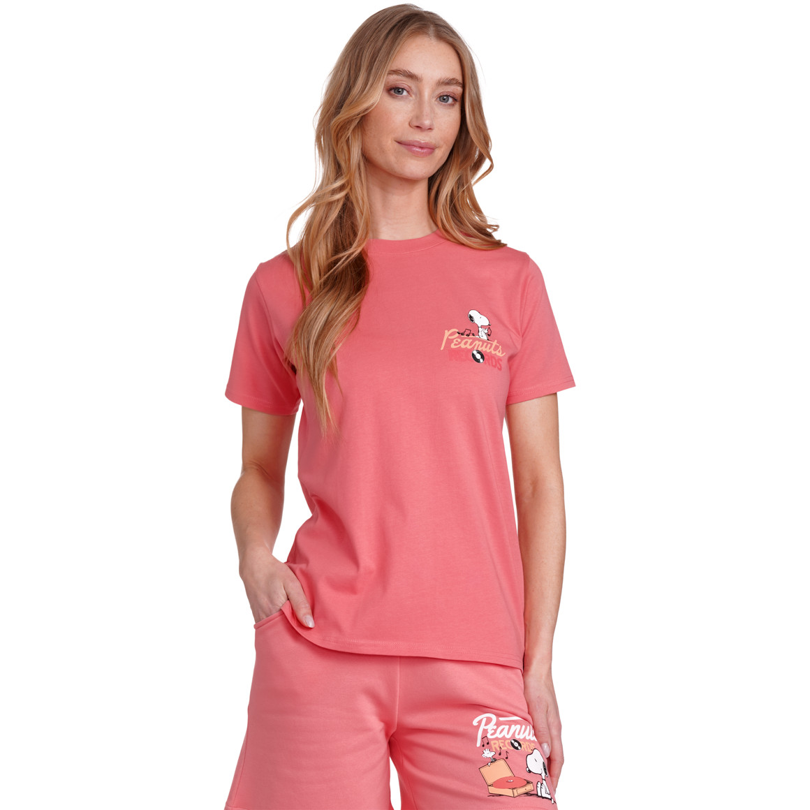Jonas Nielsen Peanuts T-Shirt mit Rücken-Print rosa