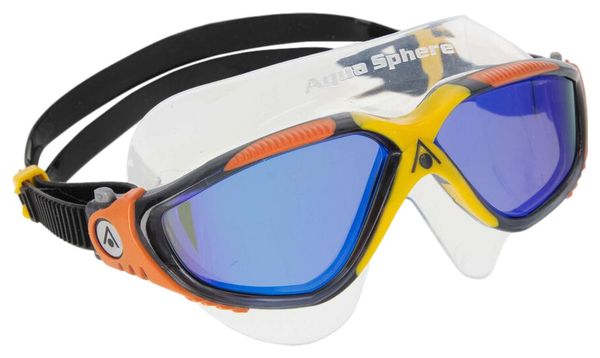 Masque de Natation Aquasphere Vista Noir - Verres Miroir Bleu