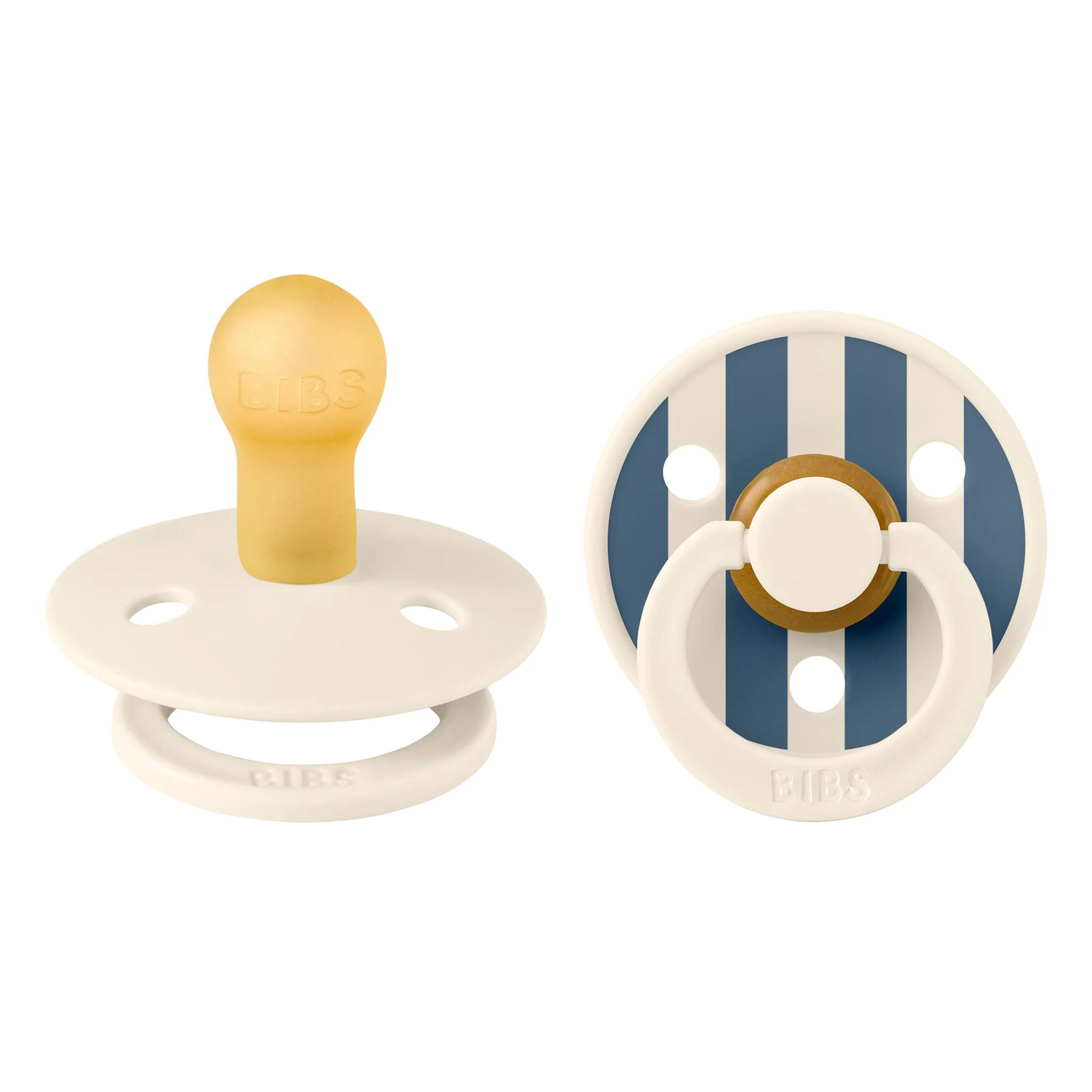 Bibs Suce Studio 6-18m Paquet de 2 - Ivoire Bleu (Grandeur 2)