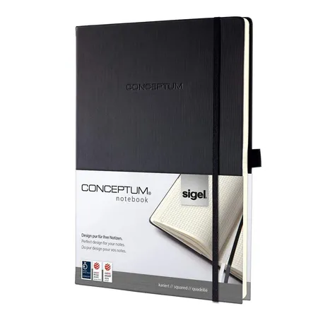 Sigel CO111 Notizbuch CONCEPTUM, Hardcover, schwarz, A4