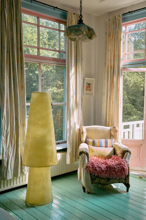 HKliving Glassfiber vloerlamp Soft Green