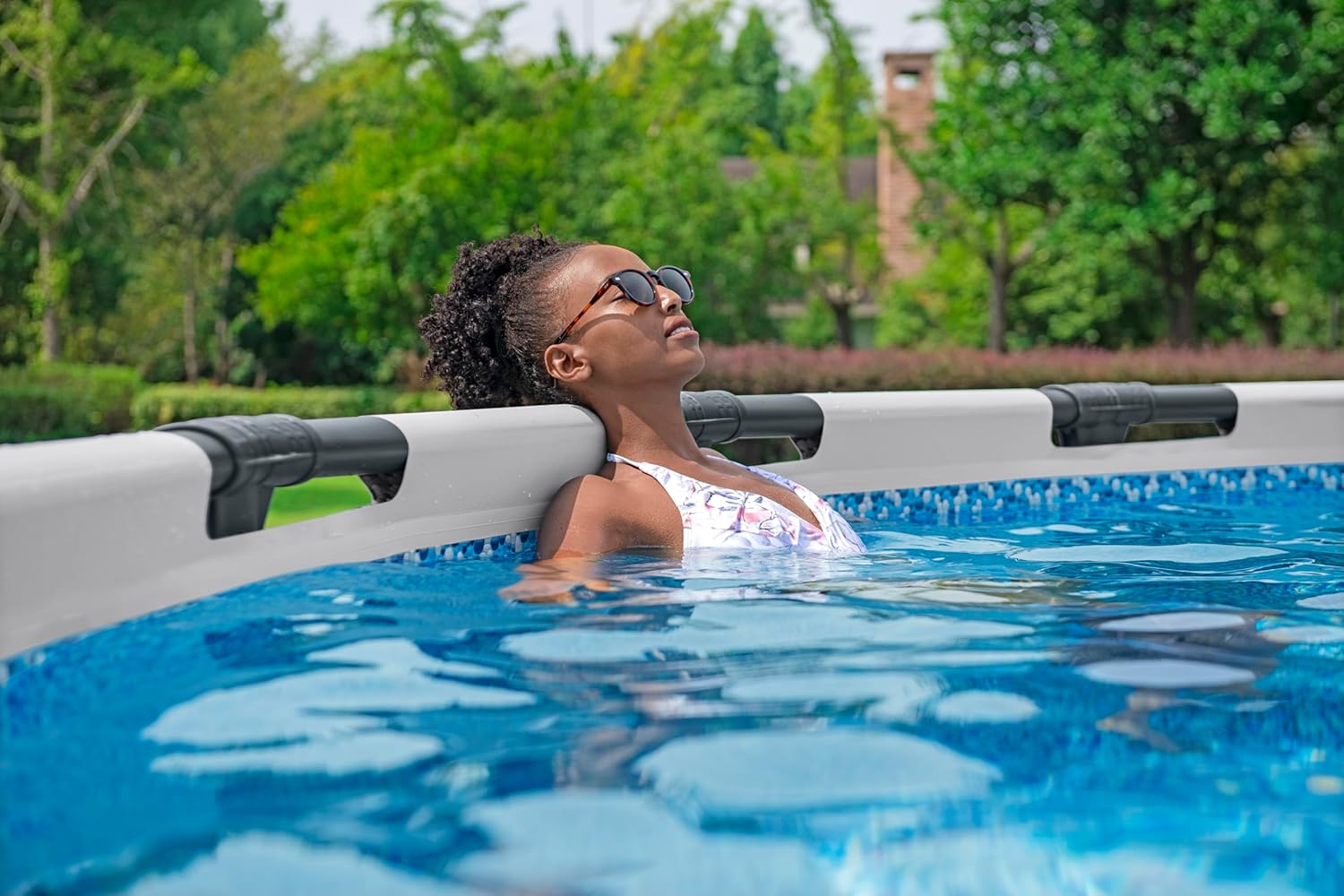 Bestway Steel Pro Max Frame Kit Piscine avec Pompe à Filtre Ø 366 x 100 cm, Gris Clair, Ronde