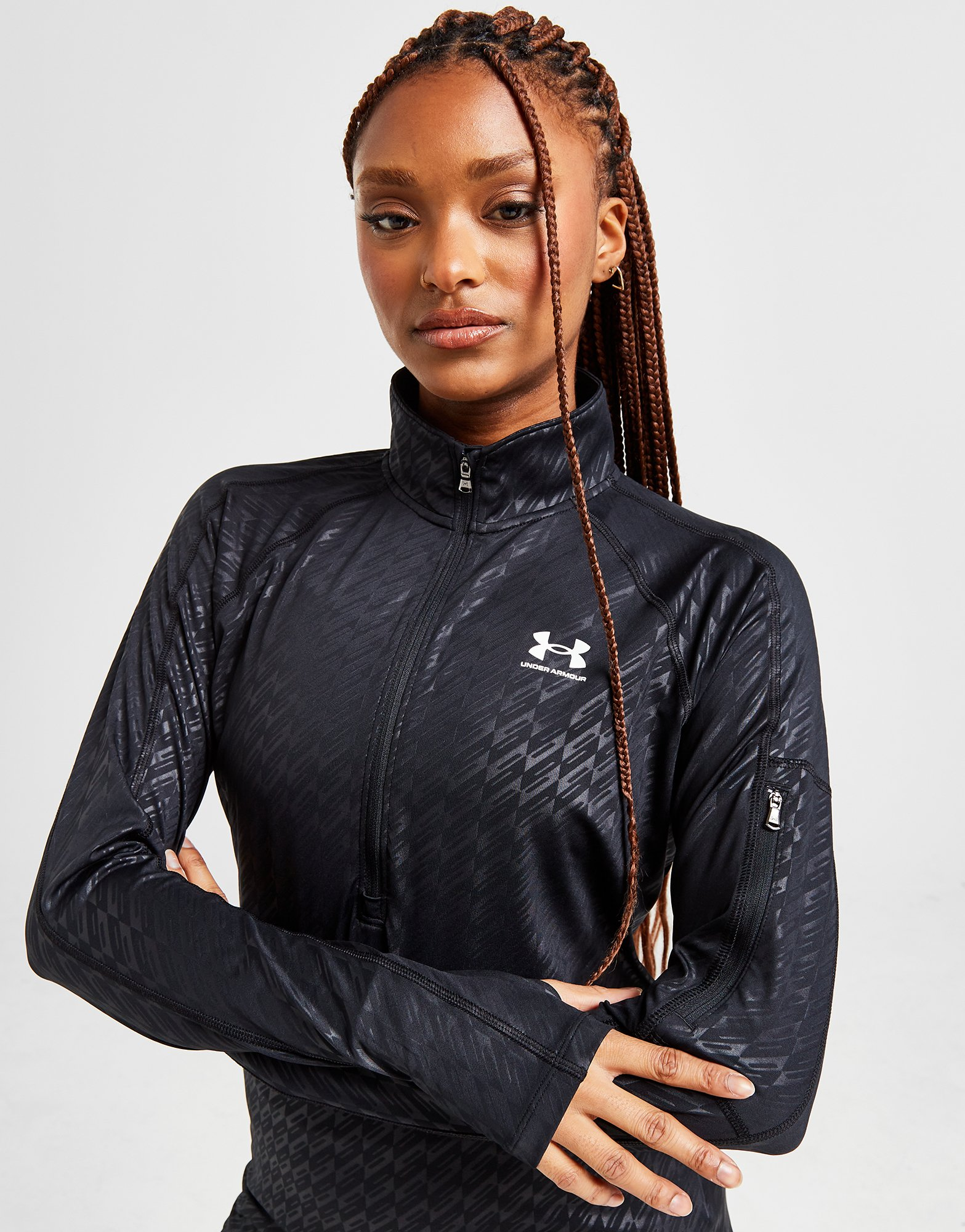 Under Armour Haut Zippé Imprimé Emboss Femme