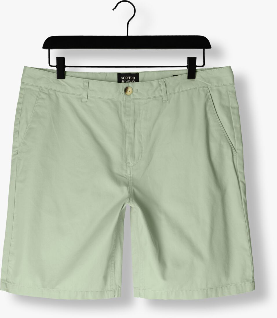 SCOTCH & SODA groene scotch & soda korte broek stuart - garment-dyed cotton-blend twill short
