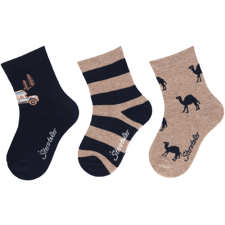 Sterntaler Socken 3er-Pack Camping marine
