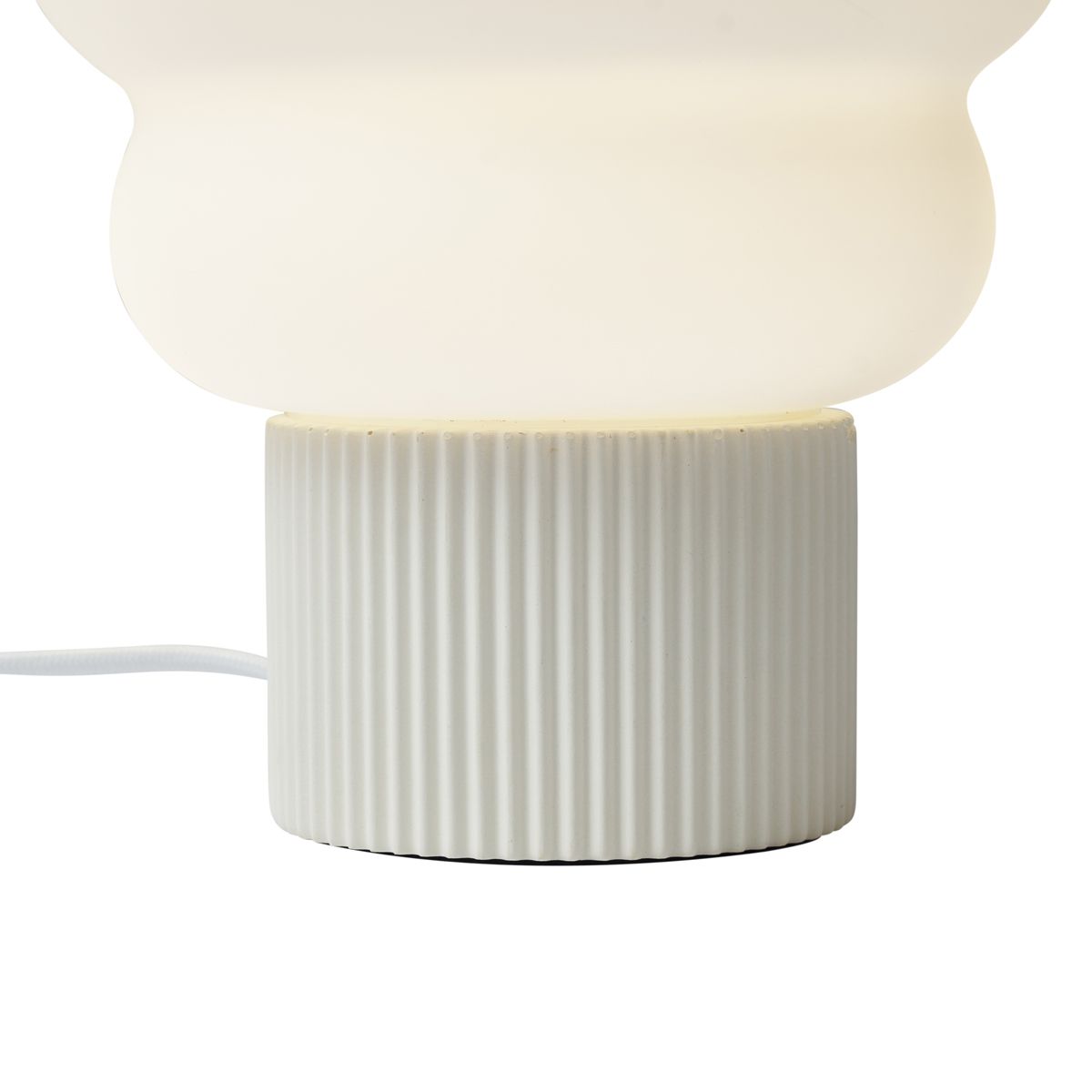Japandi tafellamp beige met opaal glas 18cm - Kumo