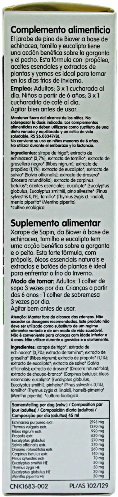 Xarope Biover Sapina 150 ml