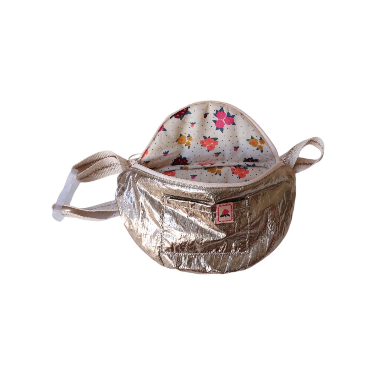 Sac banane enfant foil doré - La vie en rose Roodoudou