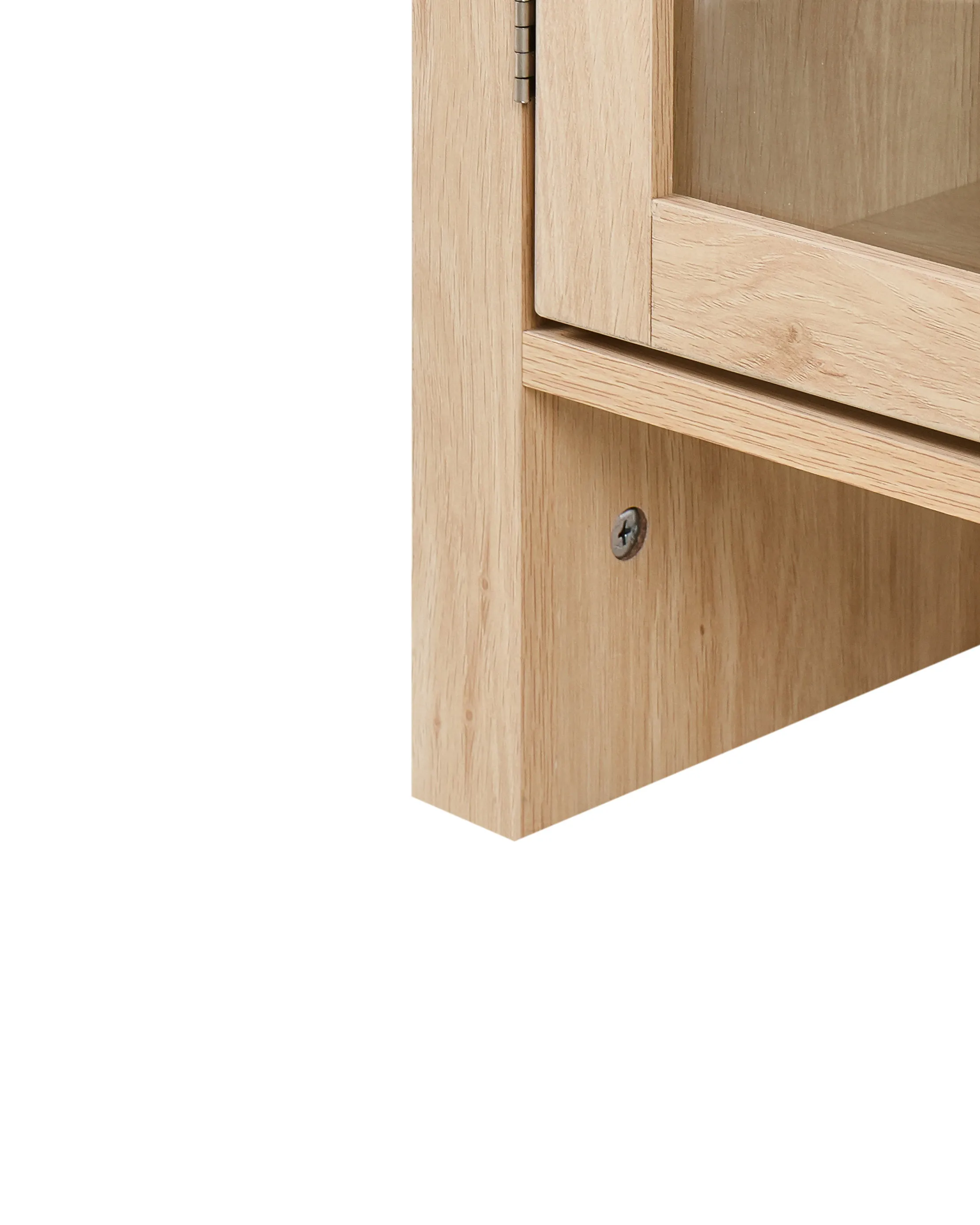 Glazen vitrinekast GLENWOOD 79 cm Lichtbruin