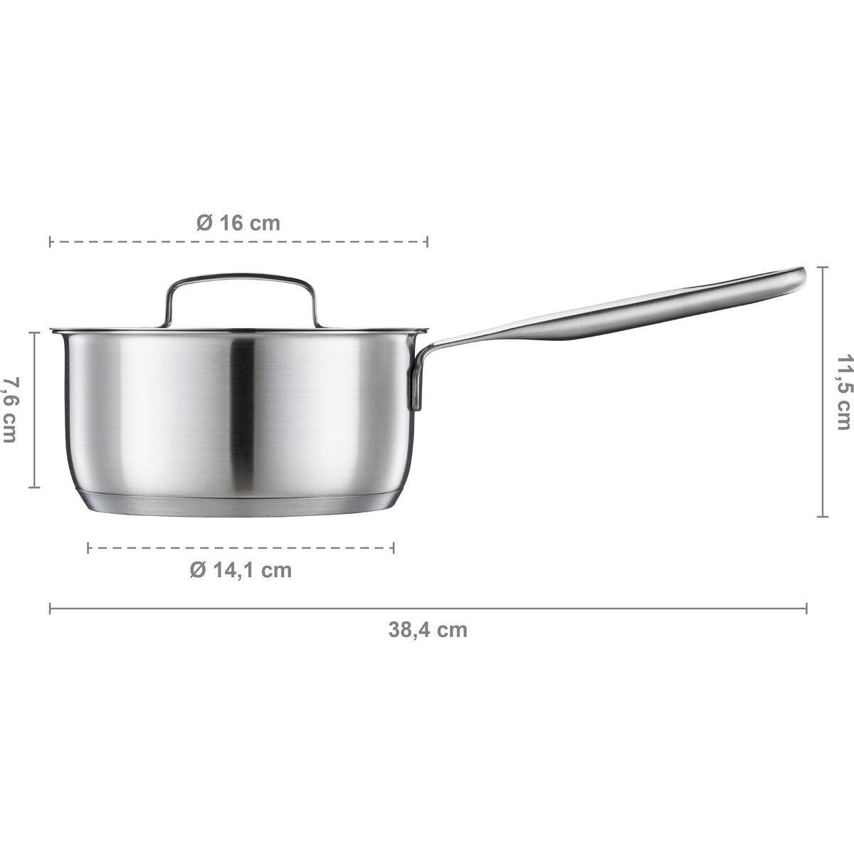 All Steel kasserolle 1,5 liter