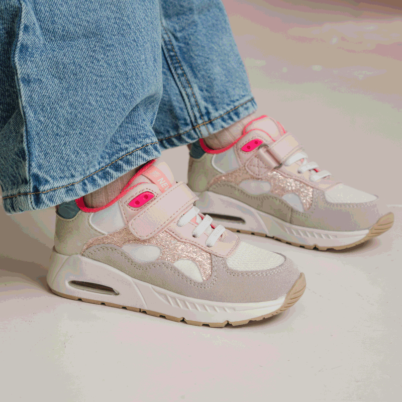 Shoesme lichtroze sneaker met lichtjes  | Meisjes schoenen