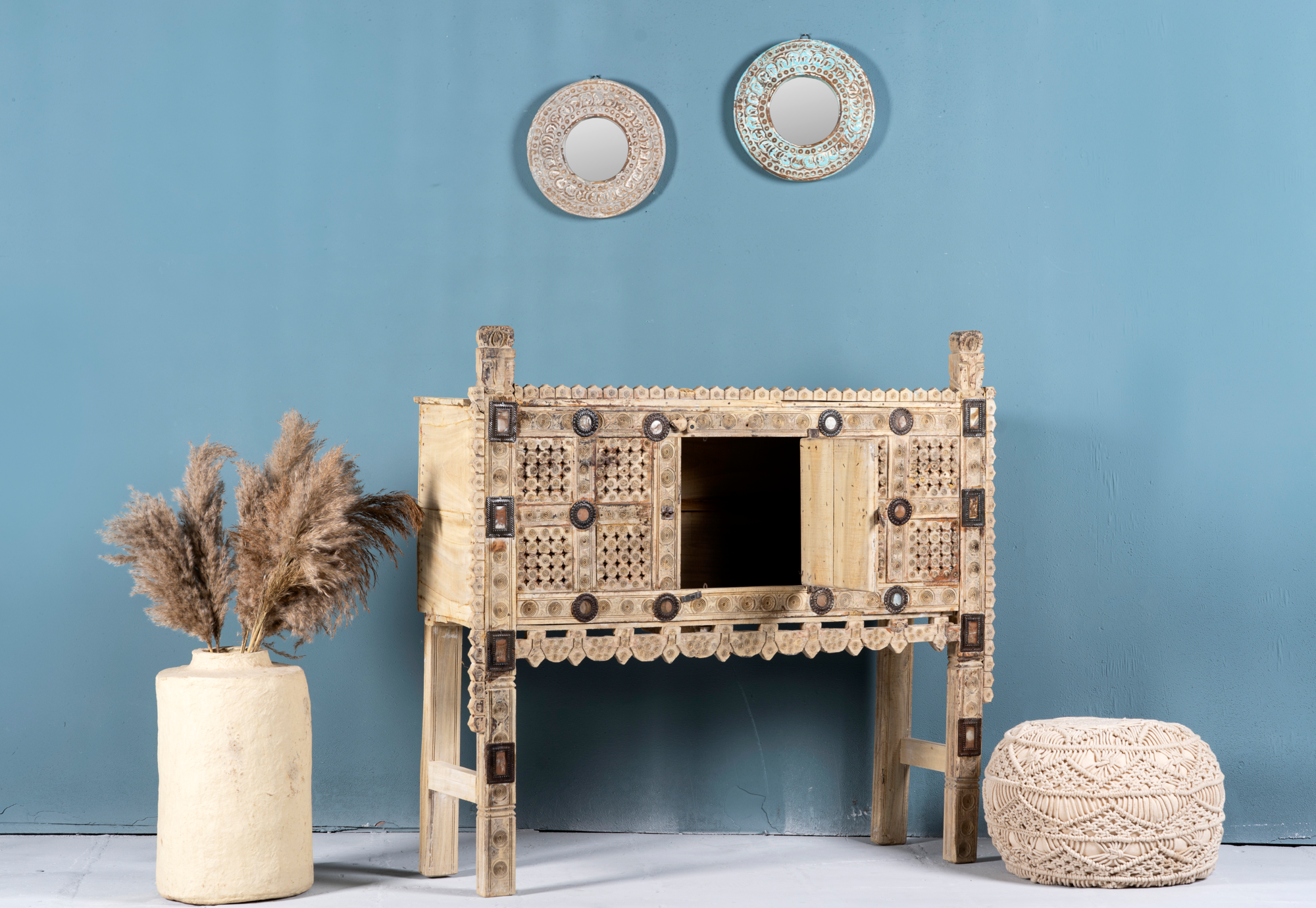 Antik Damchya Rapar -Teak hout