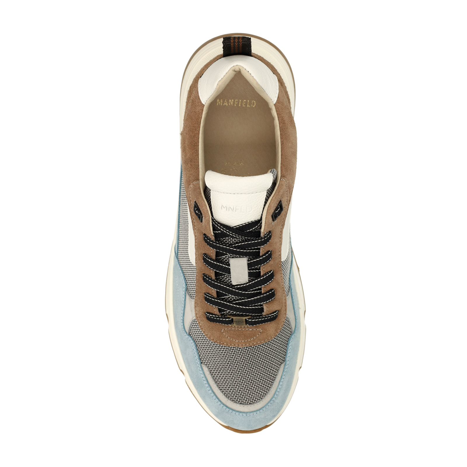Blauwe suède sneakers