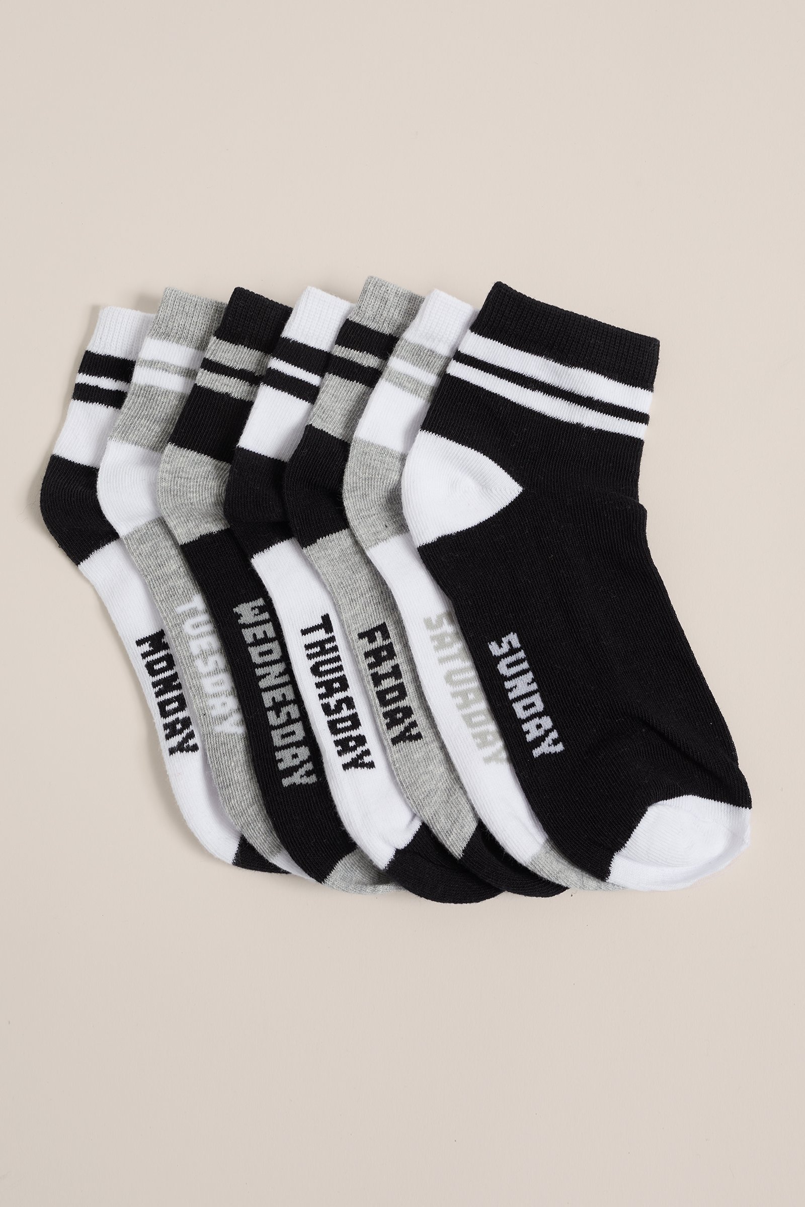 Jongens sokken, 7-pack WE Fashion Zwart