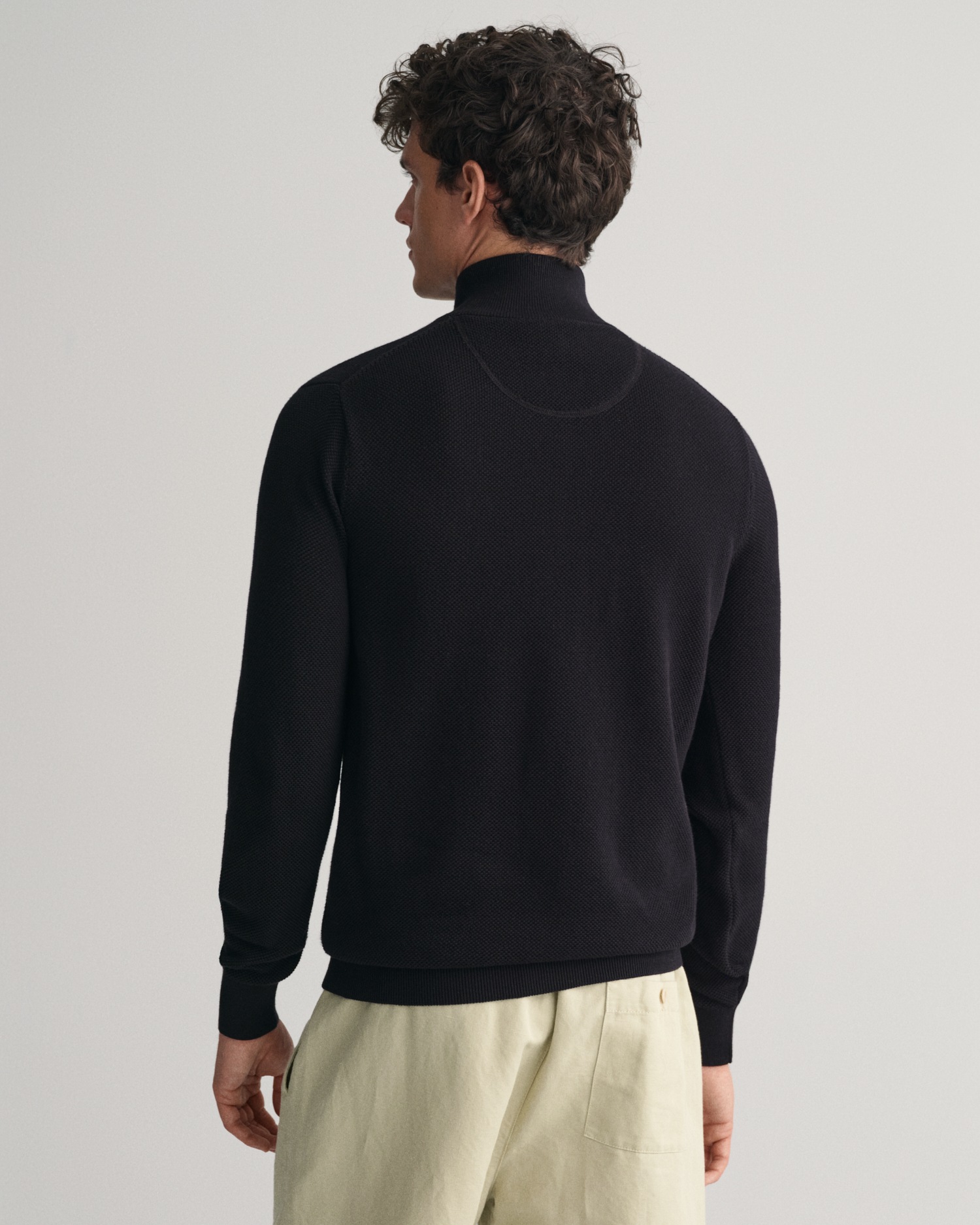 Gant Troyer »COTTON PIQUE HALF ZIP«, mit Piqué-Struktur