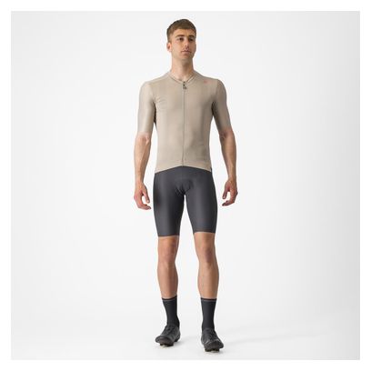 Maillot Manches Courtes Castelli Espresso Beige