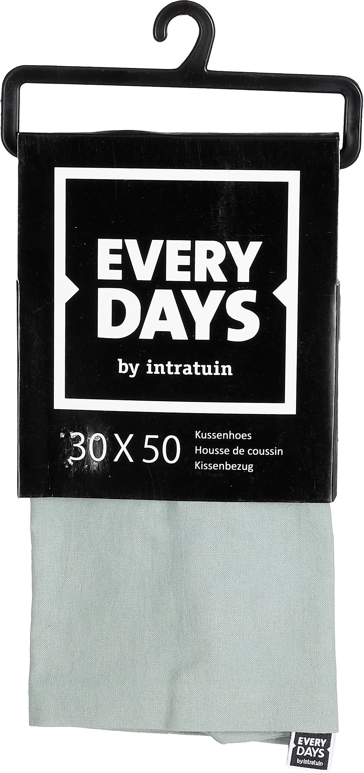 Everydays kussenhoes Katoen mint groen 50 x 30 cm