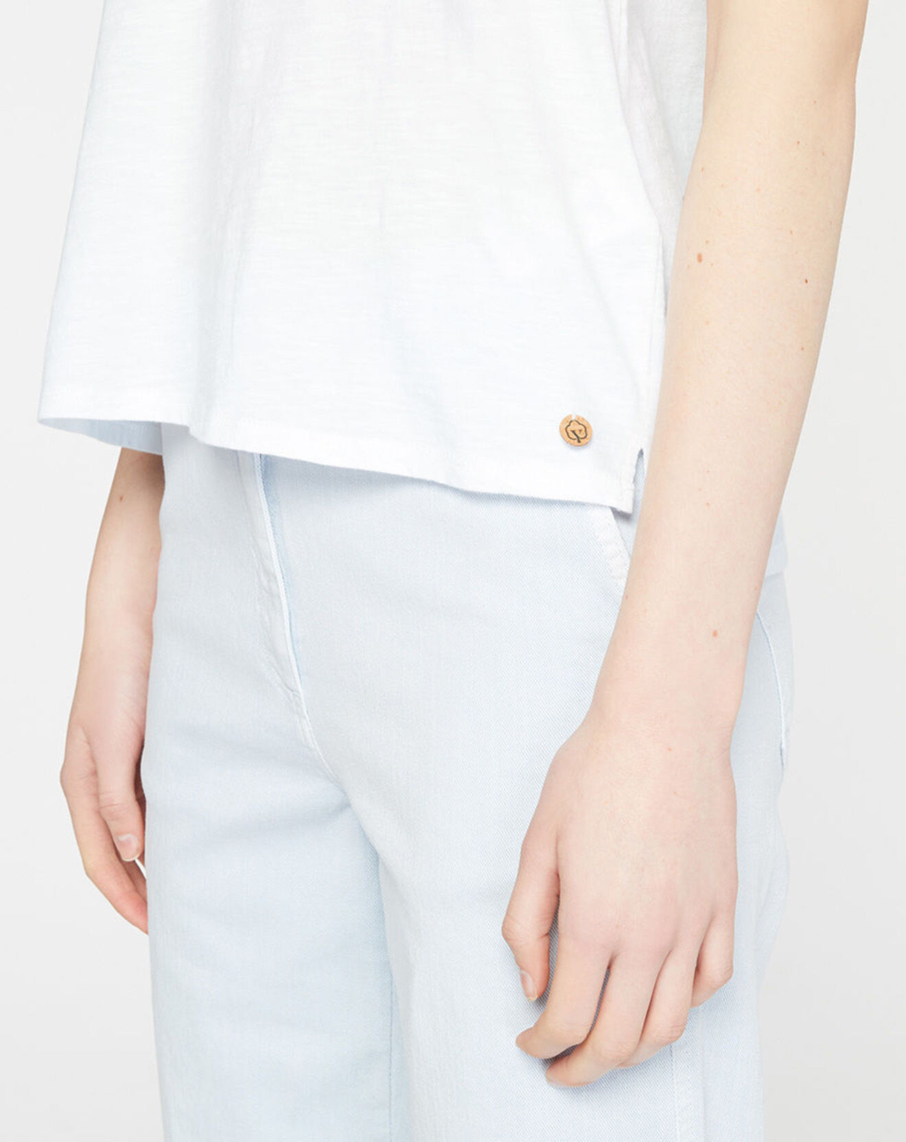 Yerse Top 100% Coton Bio Laurie blanc