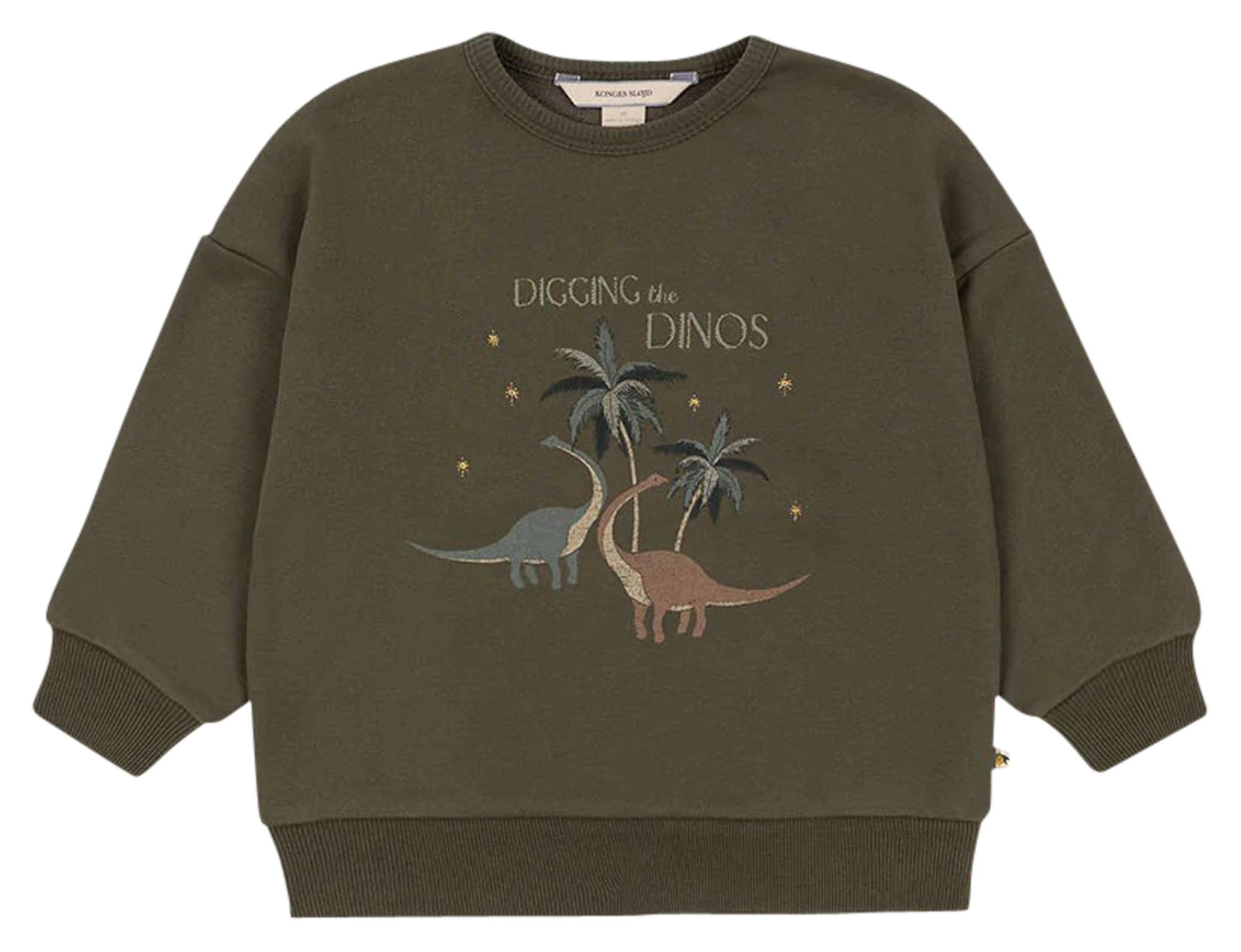 LOU - Sweat col rond en coton organique mélangé | Vert