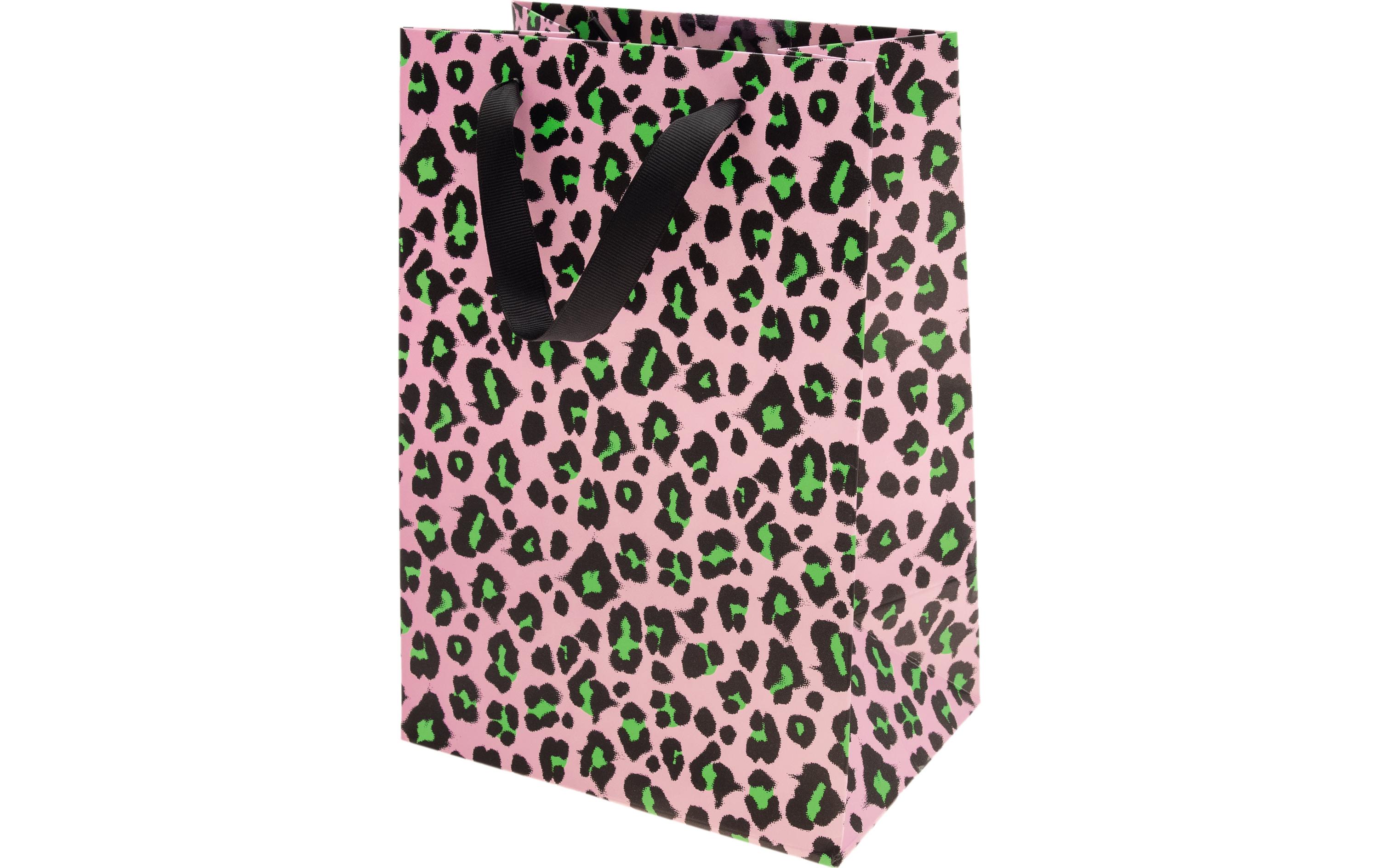Geschenktasche Leo 1 Stück, Rosa/Grün, 18 x 26 x 12 cmPapiertaschen für tolle Geschenke